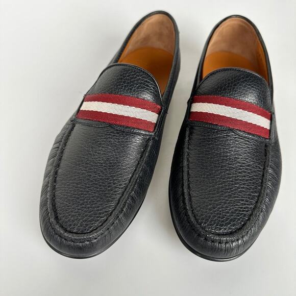 NIB Bally Crokett Men's Black Leather Loafers Size 7 - Picture 15 of 15